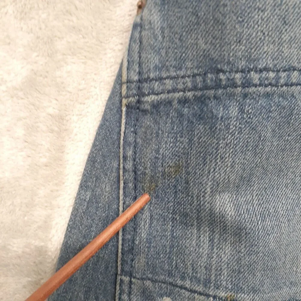 Guess Red Label Mens Denim Button Fly Wide Leg Distressed Size 38x34 Y2K Grunge